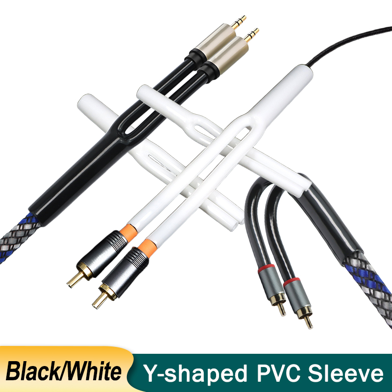 2-100pcs Y-shaped PVC Sleeve 7 - Audio Splitter Y recension och pris