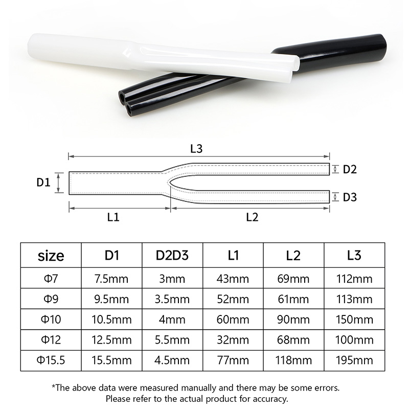 2-100pcs Y-shaped PVC Sleeve 7 - Audio Splitter Y recension och pris