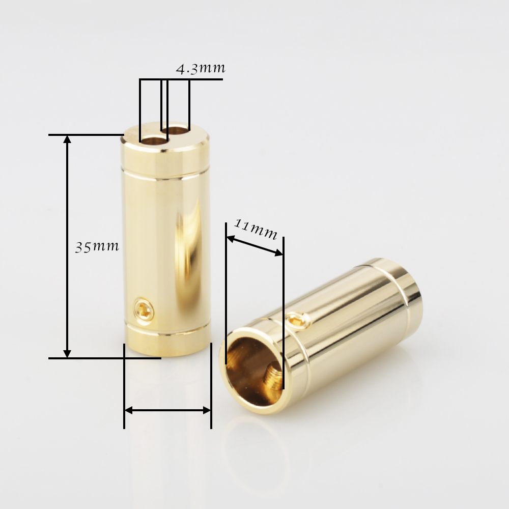 4 pcs Chrome/Gold Plated Speak - Audio Splitter Y recension och pris