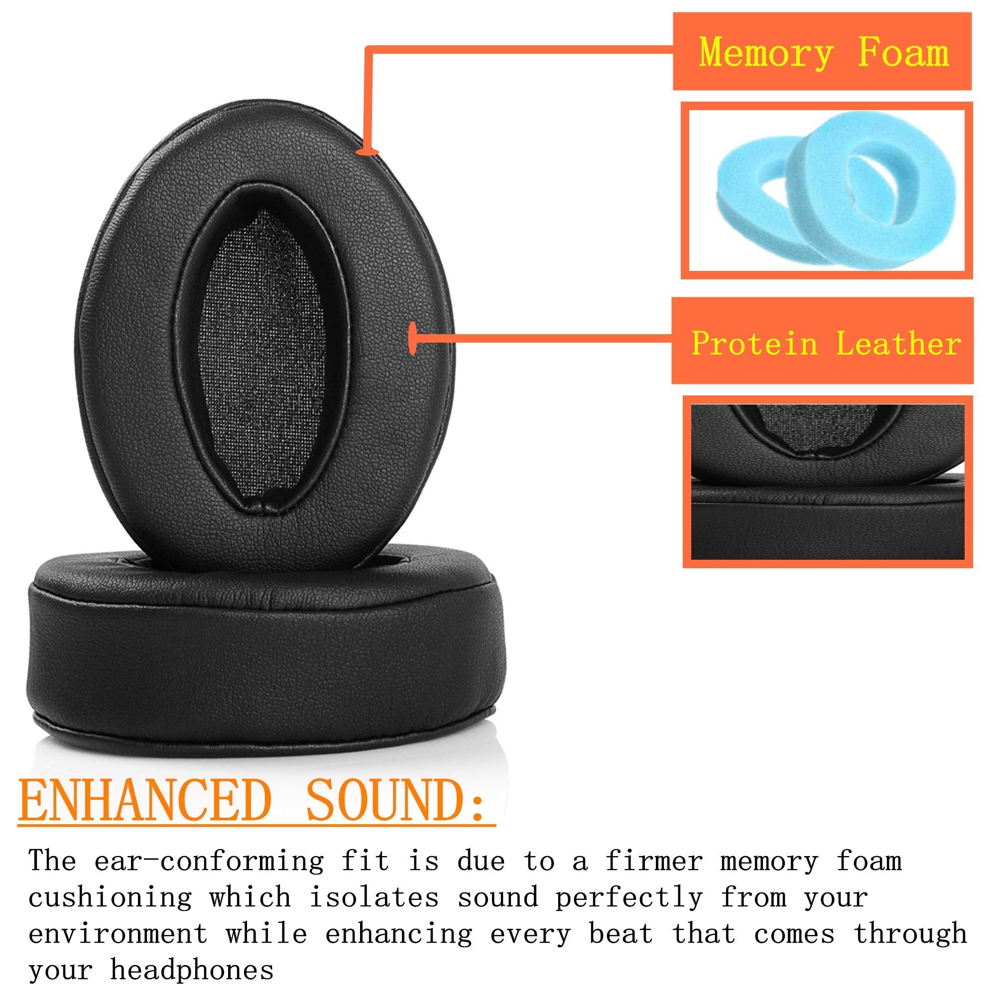 HD4.50BT Ear Pads Cushion,Repl - Sennheiser Headphone Momentum 4 recension och pris